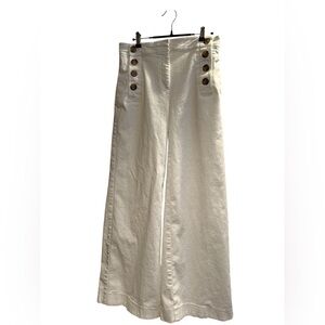 Ann Taylor White Sailor Denim Pants